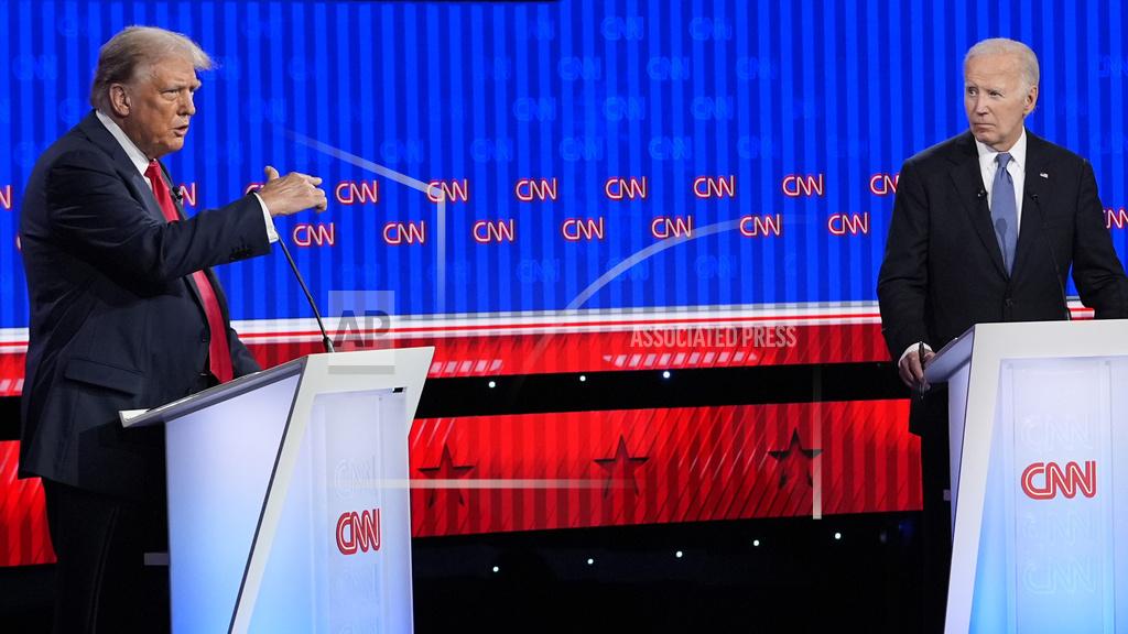 Republican presidential candidate former President Donald Trump speaks during a presidential debate hosted by CNN with President Joe Biden, June 27, 2024, in Atlanta. AP Photo/Gerald Herbert.